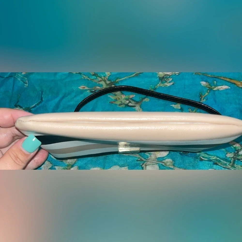 Kate Spade Lolly Grant Street Grainy Vinyl Bag Wristlet Blue Clutch Wallet